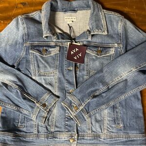 Ava & Viv Denim Jacket new with tags size 1X Womens